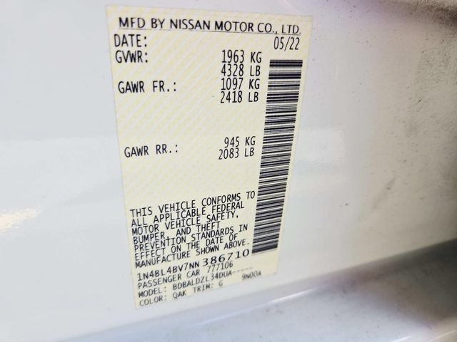 2022 Nissan Altima 2.5 S