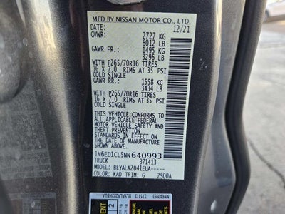 2022 Nissan Frontier S