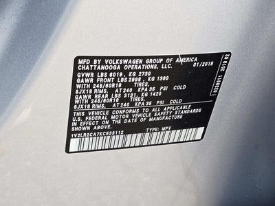 2019 Volkswagen Atlas 3.6L V6 SE 4Motion