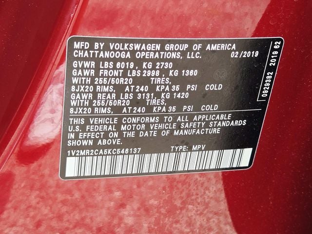 2019 Volkswagen Atlas SEL 4Motion