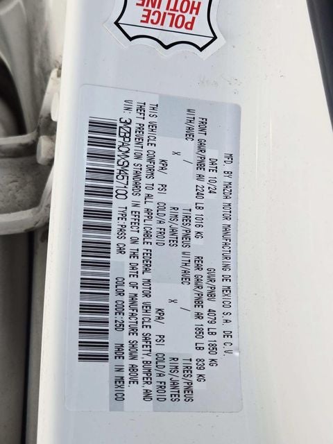 2025 Mazda Mazda3 2.5 S Preferred Package