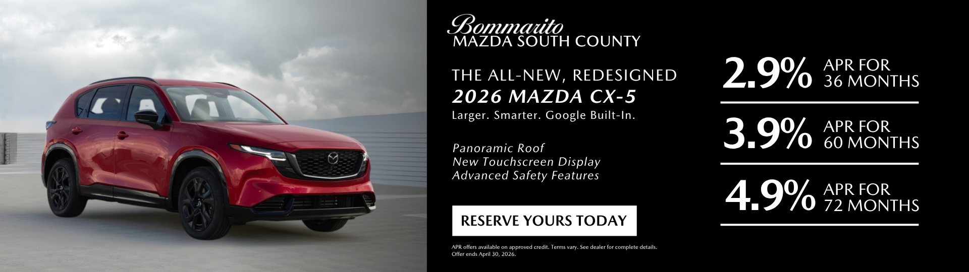 2026 Mazda CX-5 Great APR Rates