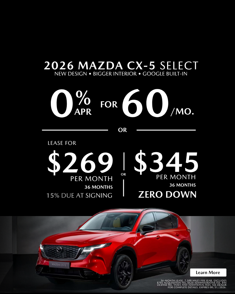 2026 Mazda CX-5 Select 0% APR 