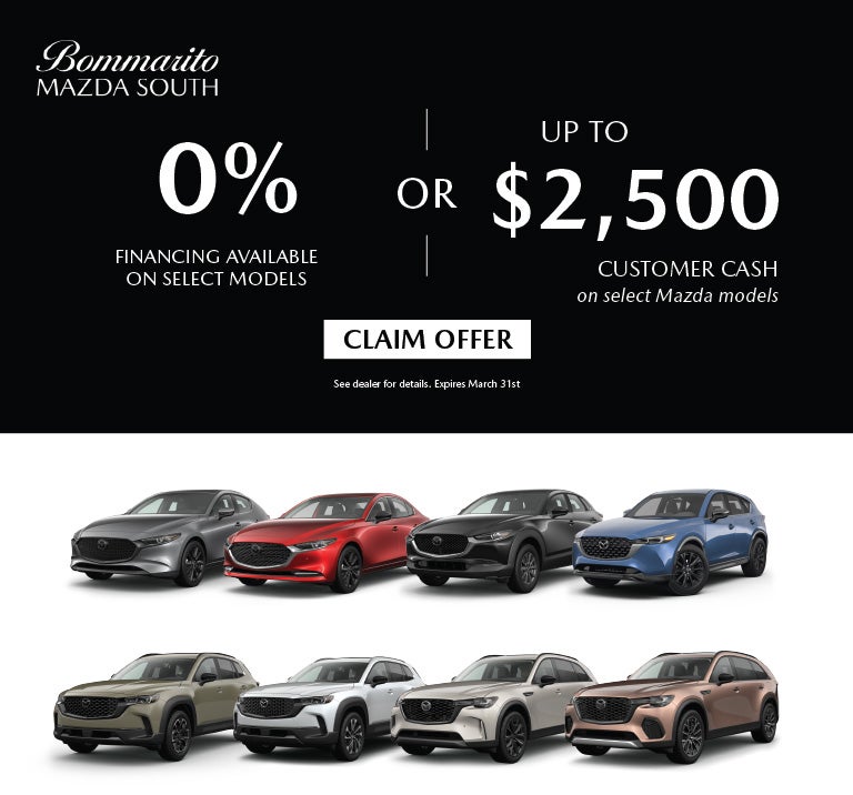 On Select Models 0% APR or Up To $2,500 Customer Cash