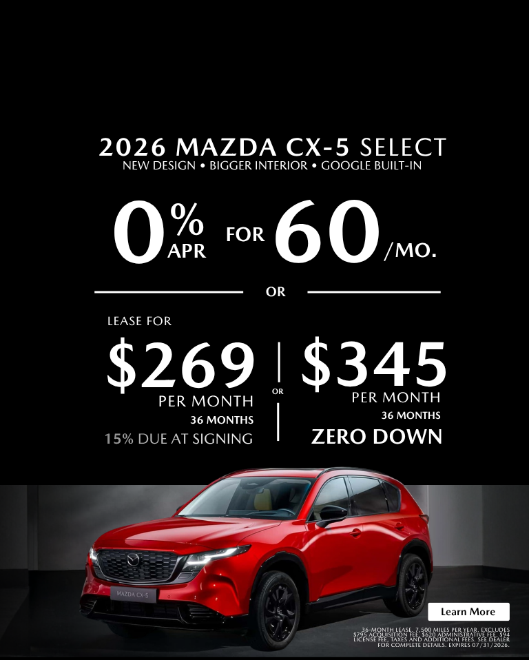 2026 Mazda CX-5 Select 0% APR 