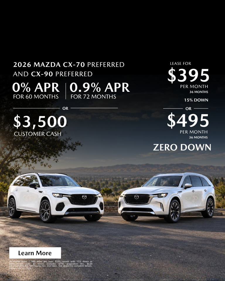 2026 Mazda CX70 and CX-90 Preferred