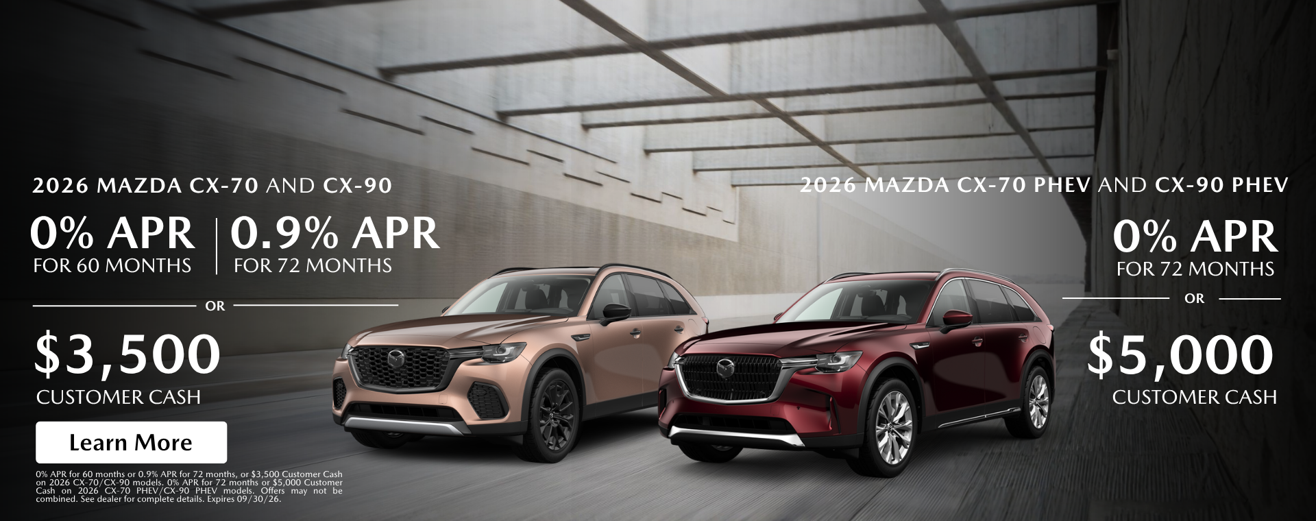 2026 Mazda CX-70 and CX-90 APR Offers