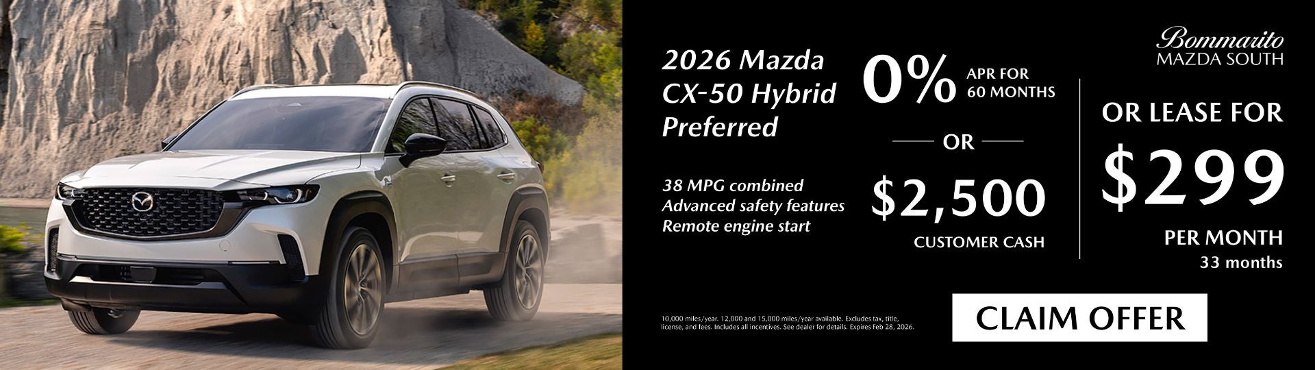 2026 Mazda-50 Hybrid Perferred 0% APR
