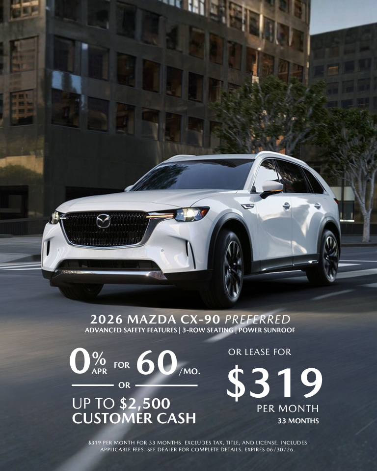2026 Mazdz CX-90 Preferred 0% APR OR Lease $319