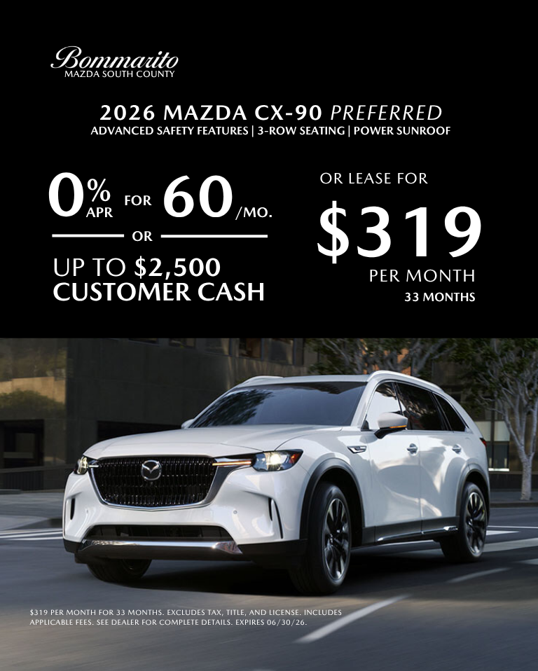 2026 Mazdz CX-90 Preferred 0% APR OR Lease $319